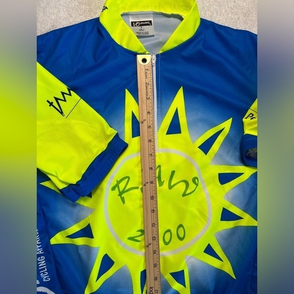 VOmax Men’s Cycling Shirt-Size: XL-100% Polyester-7” Front Zipper-Pre-Owned - Picture 7 of 9